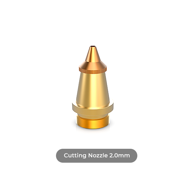 Front view of fiber handheld cutting nozzle for M Series