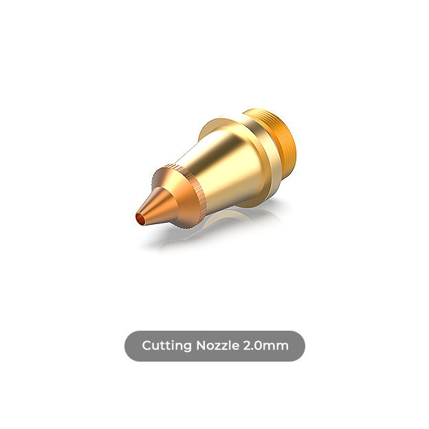 Angled view of fiber handheld cutting nozzle for M Series